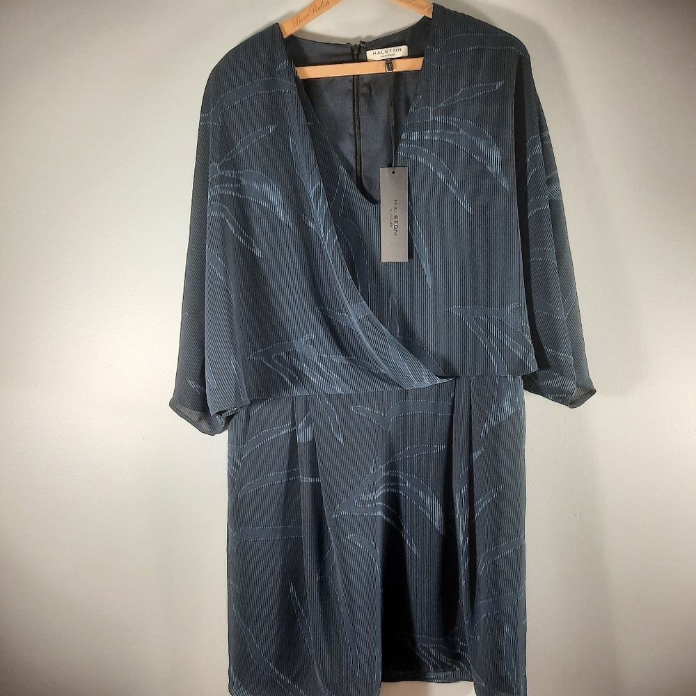NWT Halston Heritage Black/Navy dress Sz 12